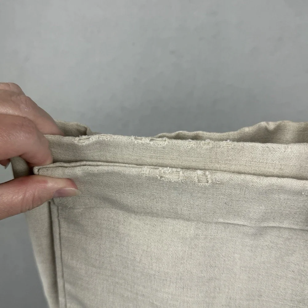Vtg Dockers Khakis Pants Mens 38x32 Cotton Linen Pleated Relaxed Preppy *read